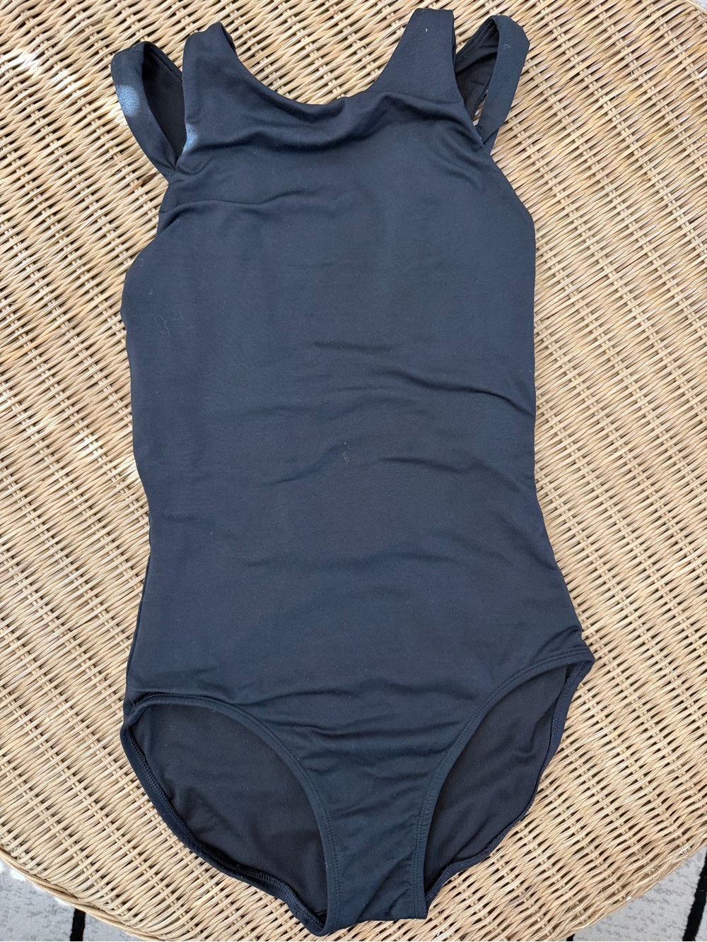 JO+JAX Black Open Back Leotard Small